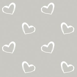 Housse pour le dessin Confort 108 "Coeurs gris"