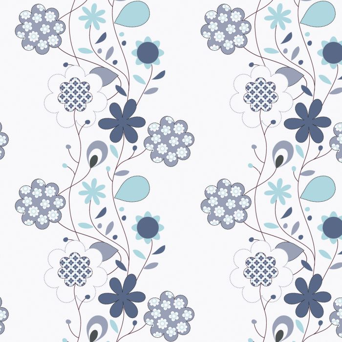 Bezug für das Original Theraline | reine Baumwolle  | 174 Blumenranken beidseitig