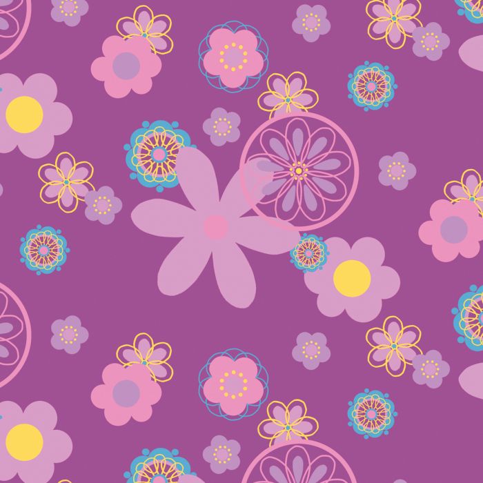 Taie pour l'Original Theraline, Dessin 75 "Retro fleur lilas"