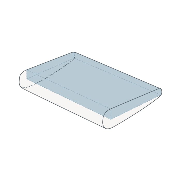 Noyau de remplacement en mousse viscoélastique pour oreiller d'enfant, env. 50cm