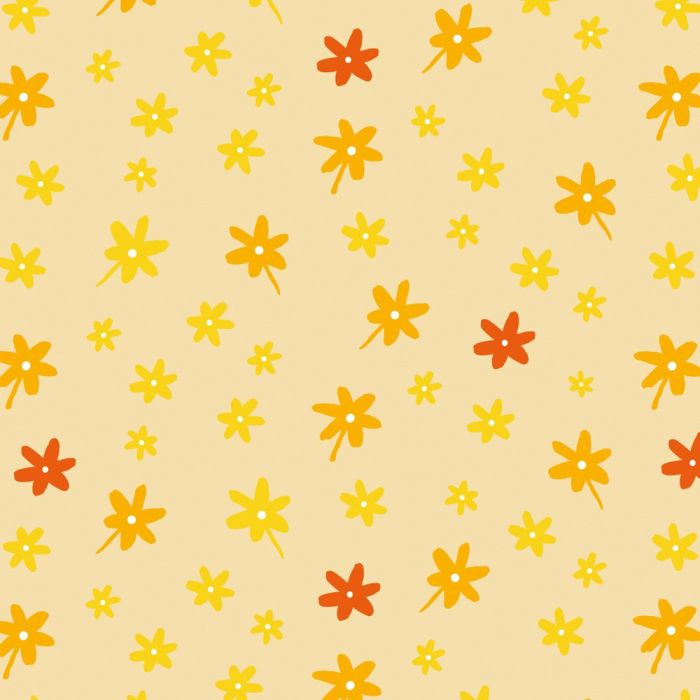 Housse pour le dessin confort 41 "Petites fleurs jaunes"